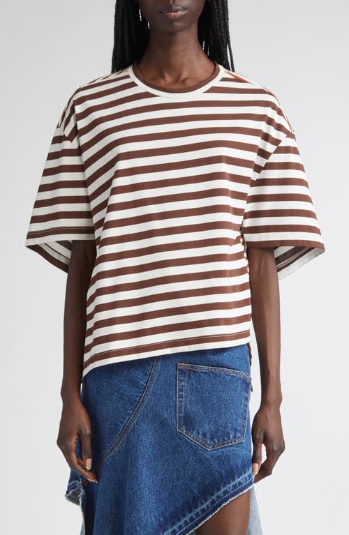 MONSE Asymmetric Twisted T-Shirt in Umber  product