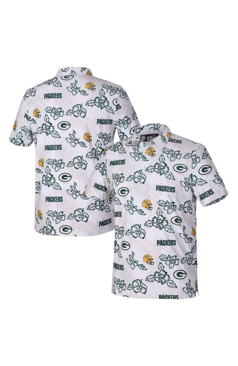 Reyn Spooner Men's Reyn Spooner White Green Bay Packers Pua Performance Game Day Polo, Main, color, White