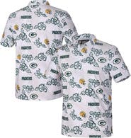Reyn Spooner Men's Reyn Spooner White Green Bay Packers Pua Performance Game Day Polo