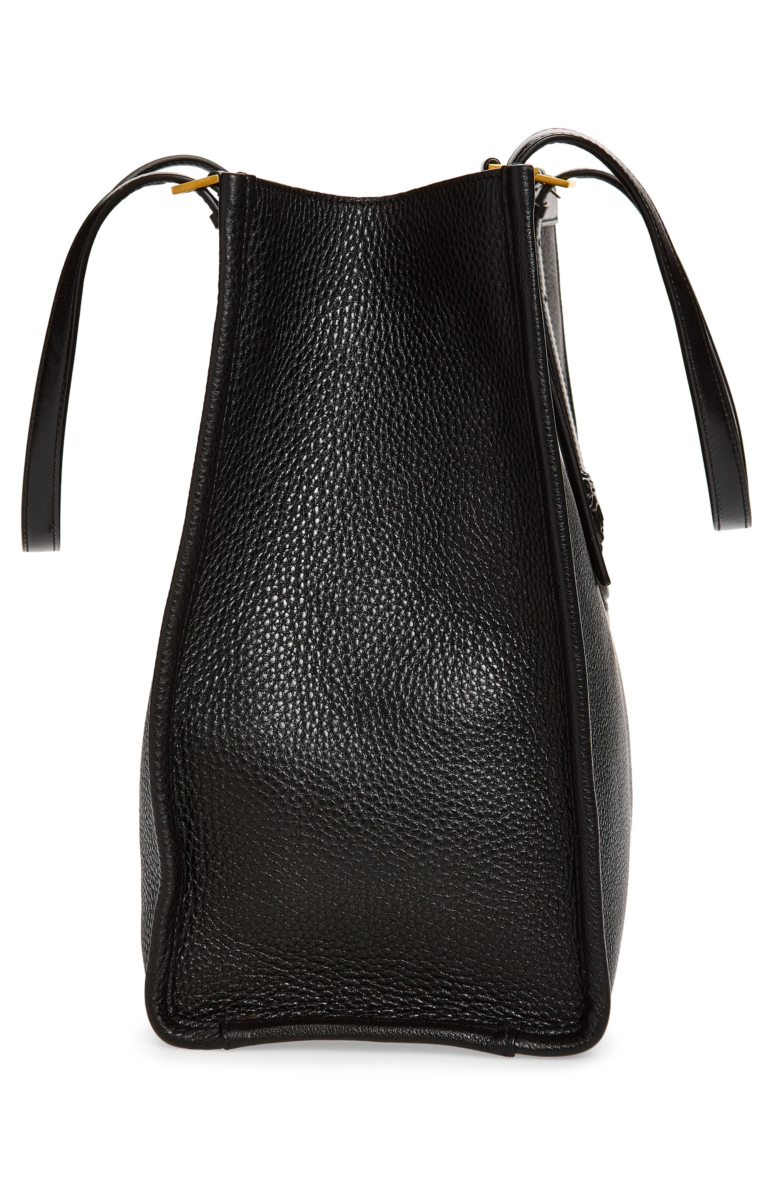 Large Medusa Calf Leather Tote, Alternate, color, BLACK GOLD 82