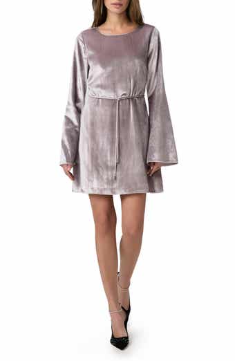 PAIGE Carmelyn Waist Tie Satin Dress