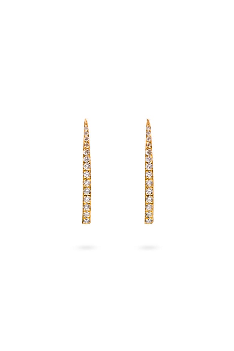 Crescent Moon Earrings with Natural Diamonds, Alternate, color, Diamond