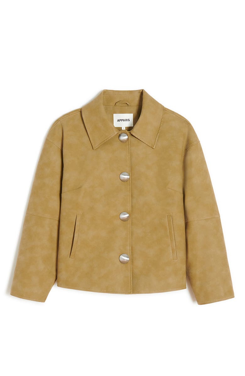 Apparis Faux Leather Crop Jacket, Alternate, color, 