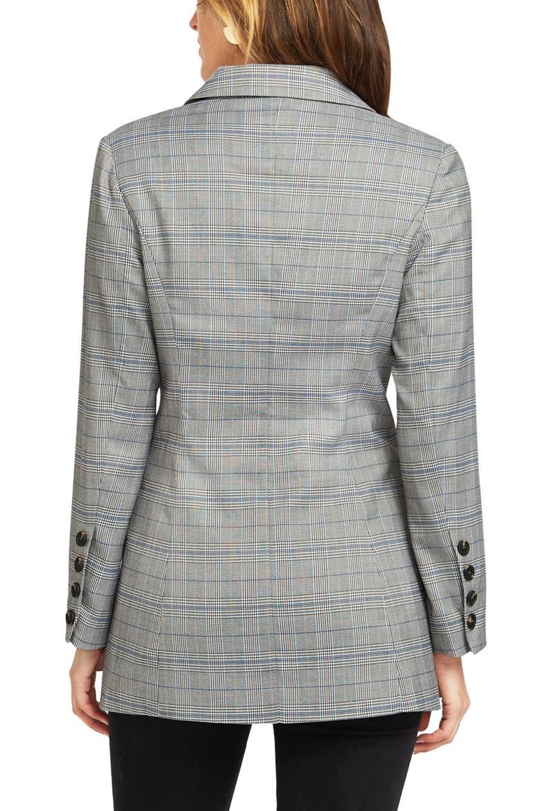 Too Cool For Work Plaid Blazer, Alternate, color, CHARCOAL