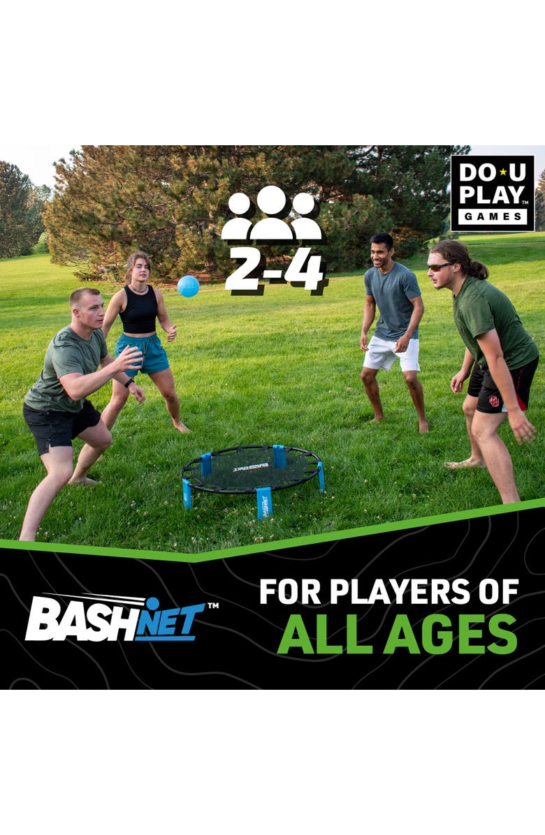 Do-U-Play Bash Net Game Set, Volleyball Meets Bouncing Trampoline, Family, Alternate, color, Multicolored