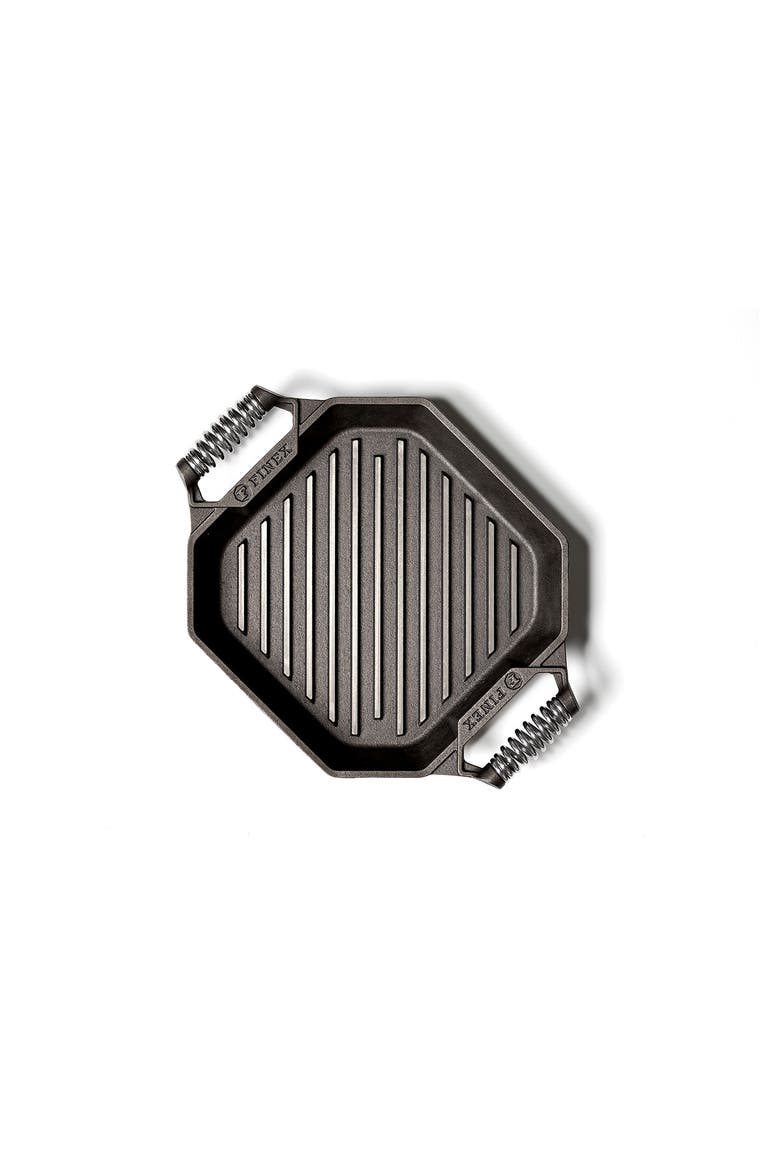 12" Cast Iron Grill Pan, Main, color, Black