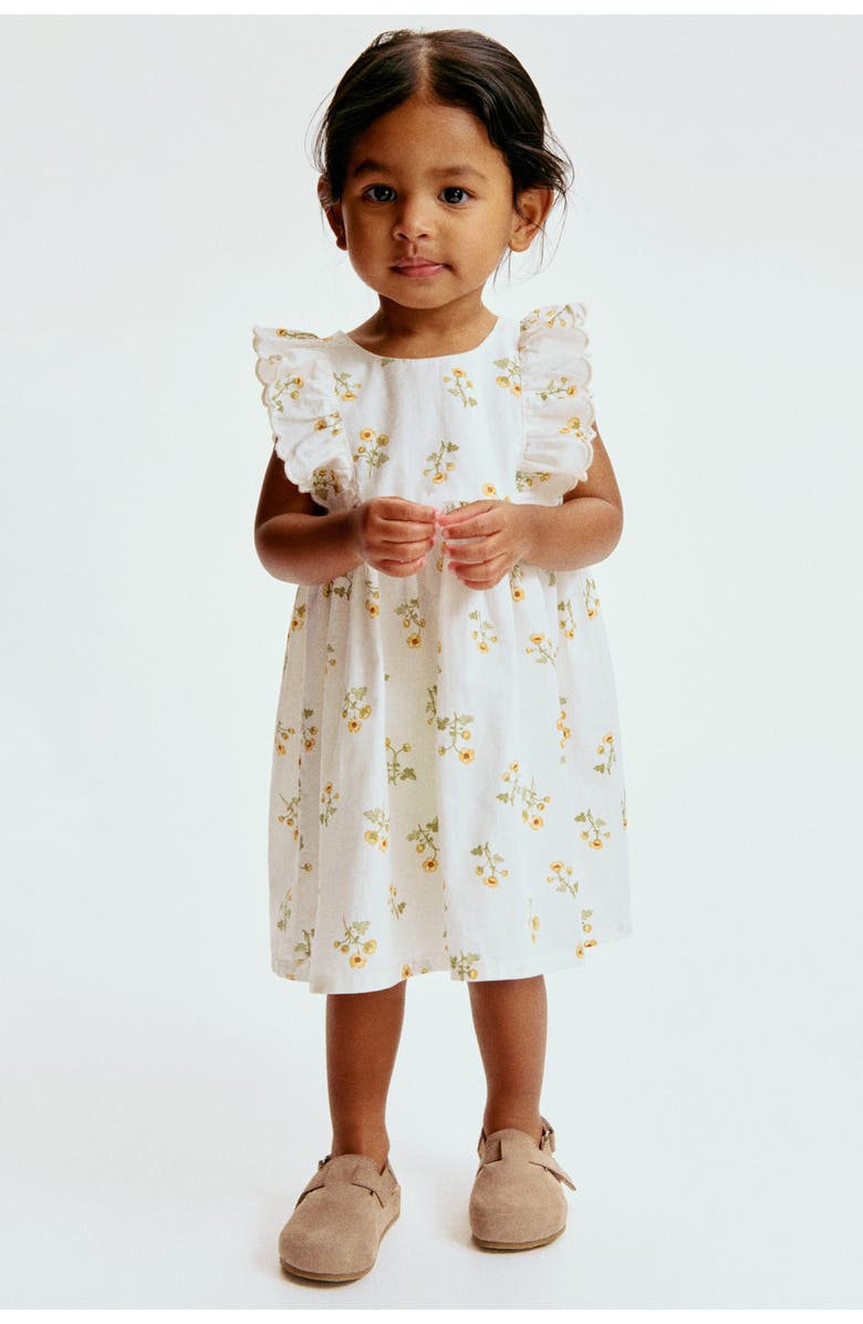 H&M Cotton Dress, Alternate, color, White/Floral