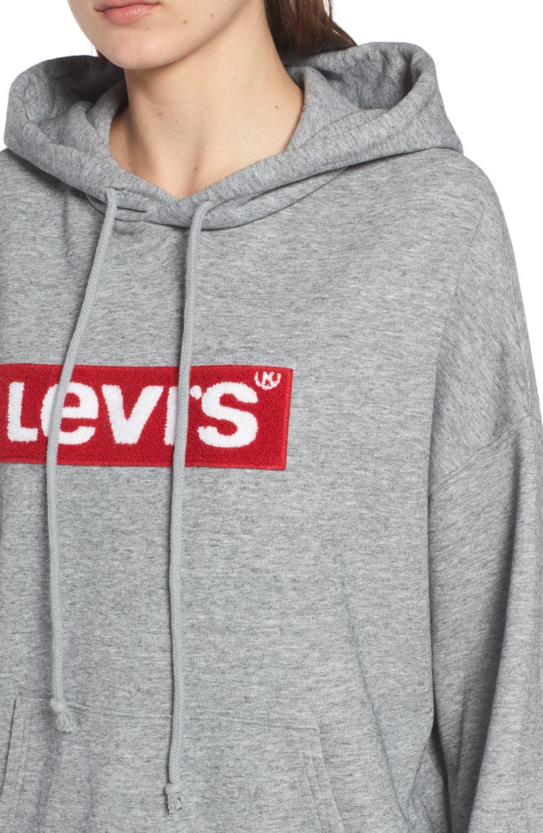 Levi's<sup>®</sup> Logo Patch Oversize Hoodie, Alternate, color, 