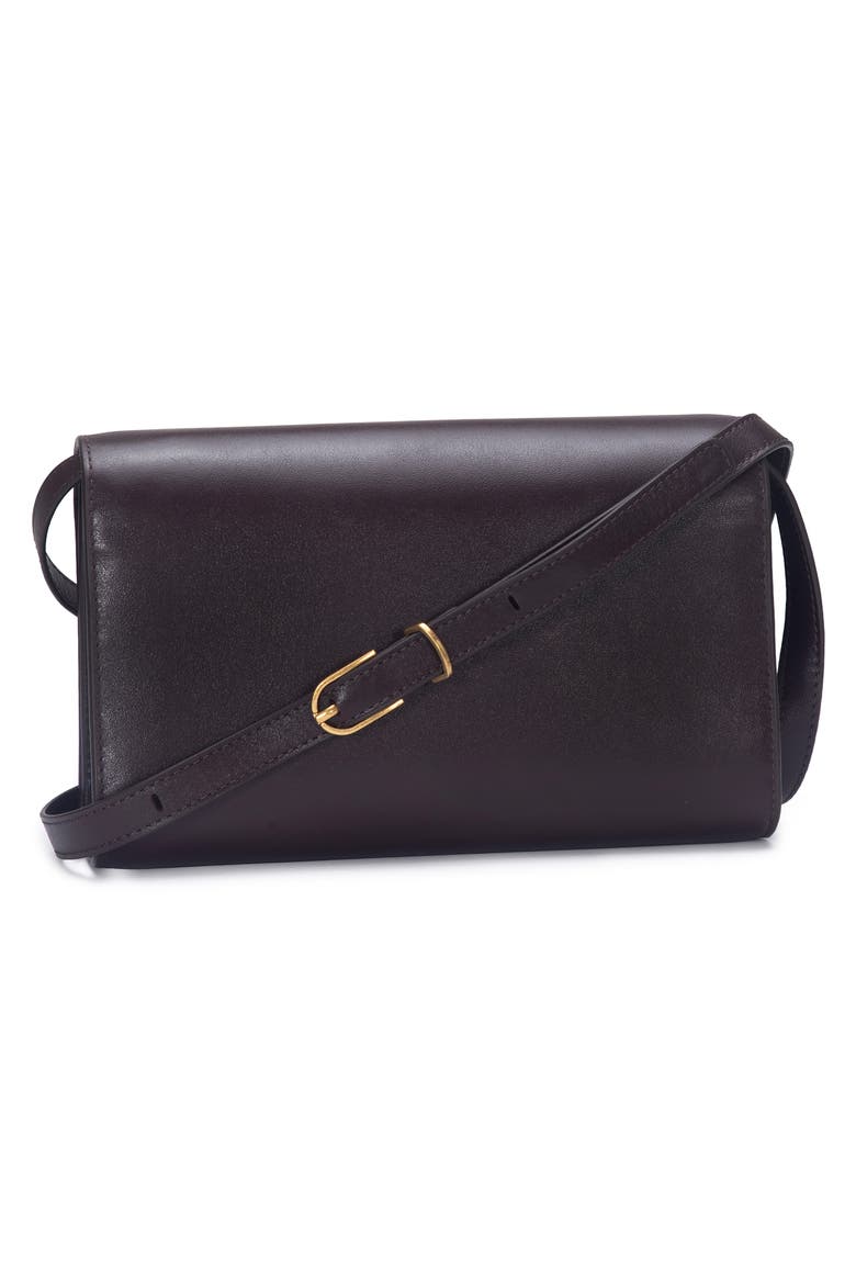 Leather Crossbody Wallet, Alternate, color, FIG
