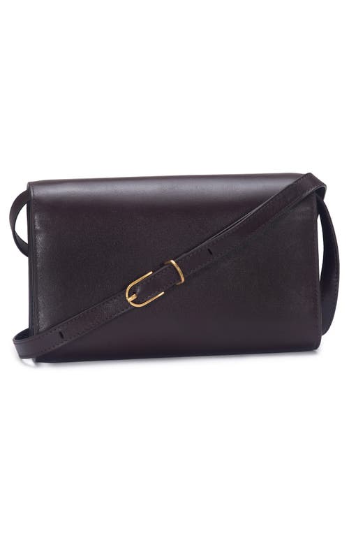 Vince Leather Crossbody Wallet In Black