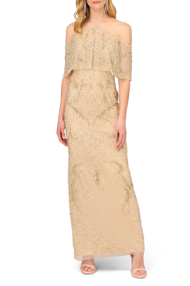 knit metallic dress Karen Millen Foil Figure Form Bandage Angel Sleeve Fringe Maxi in Purple Top10MOB