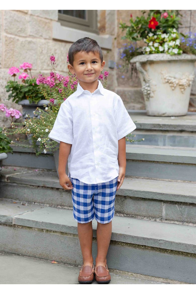 Plaid Seersucker Short, Alternate, color, Blue / White