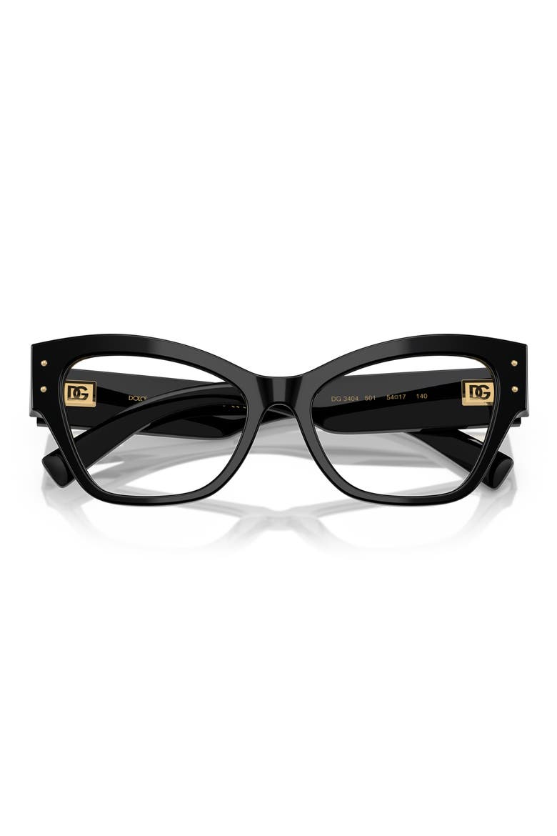 52mm Butterfly Optical Glasses, Alternate, color, BLACK