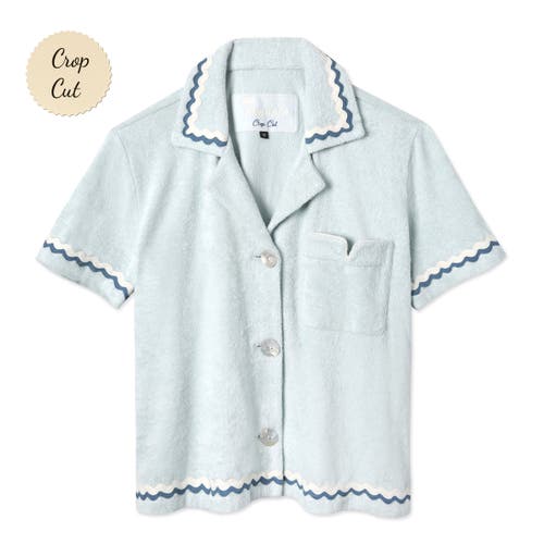 Tombolo 'rick Rack' Cabana ~ Crop Cut In Sky Blue