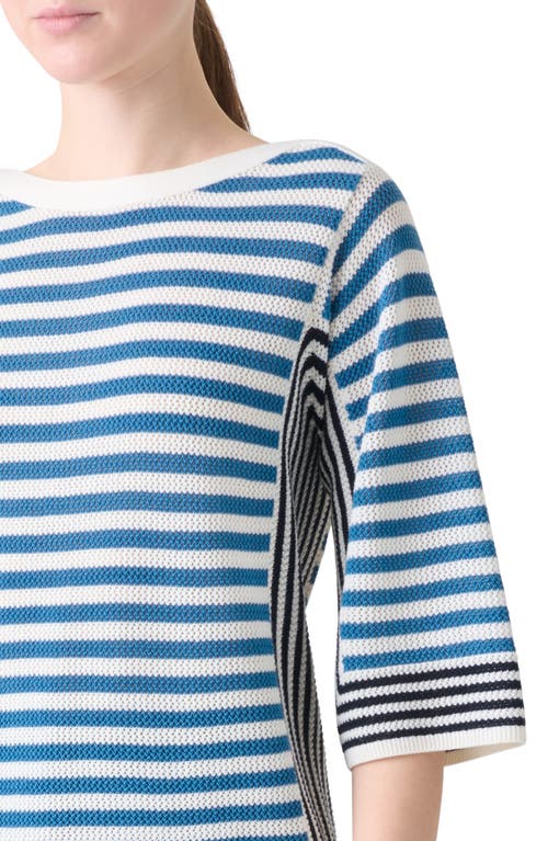 Akris Punto Stripe Virgin Merino Wool Sweater