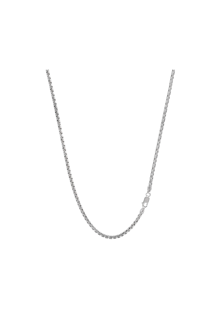 Sterling Silver 2MM Round Box Necklace, Main, color, Silver