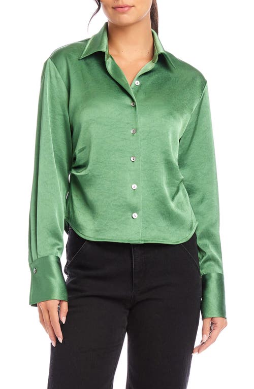 Fifteen Twenty Tawnie Side-pleat Shirt In Sage In Sage