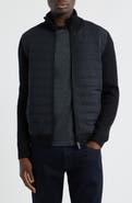 Reiss Townsend Hybrid Quilted & Rib Zip Jacket