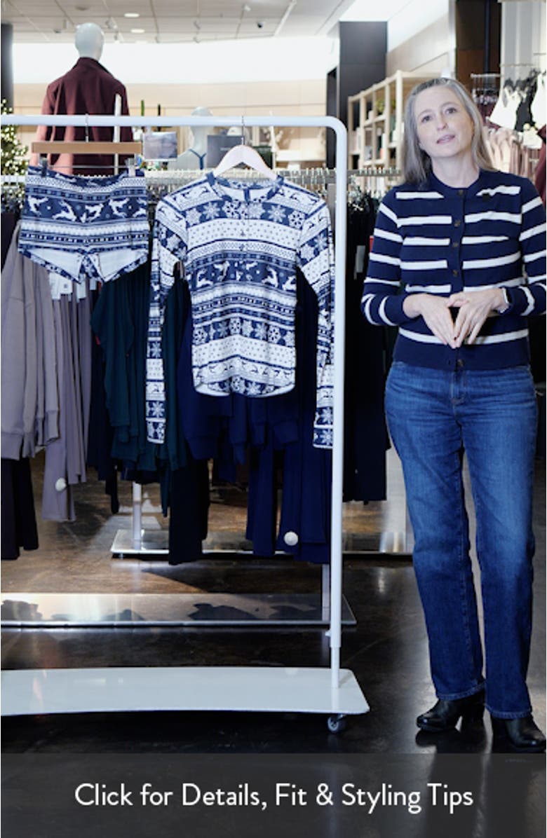 Fair Isle Plush Pointelle Short Pajamas, sales video thumbnail