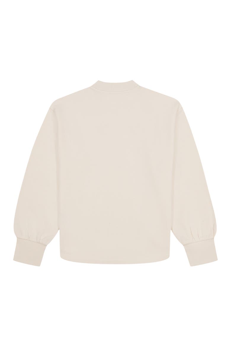 Kids' Mock Neck Fleece Sweatshirt, Alternate, color, NATURAL