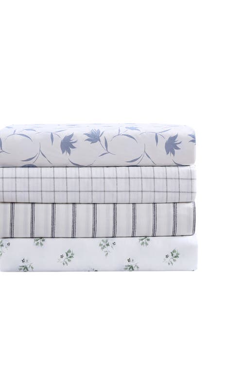 Stone Cottage Floral Breeze 200 Thread Count Cotton Percale Sheet Set In White