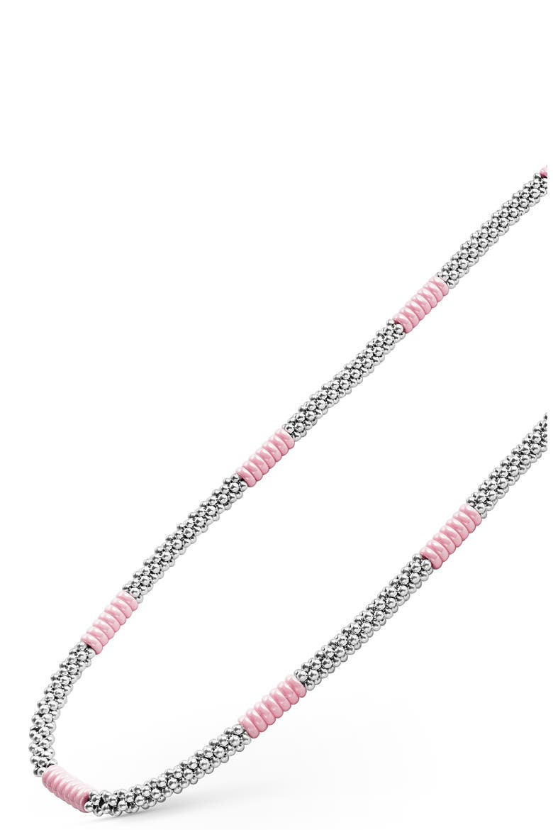 Pink Caviar Ceramic Station Necklace (Nordstrom Exclusive), Alternate, color, PINK