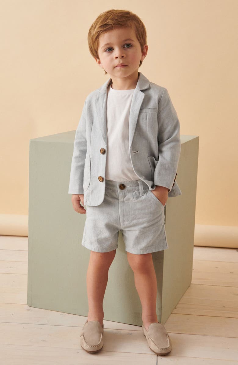 NEXT Kids' Blazer, T-Shirt & Shorts Set, Alternate, color, Blue