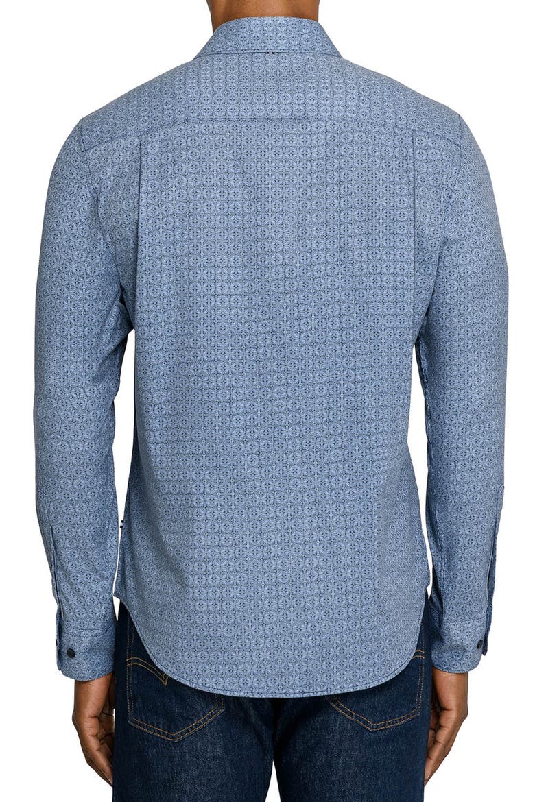 Marcy Mosaic Long Sleeve Performance Shirt, Alternate, color, NAVY/BLUE