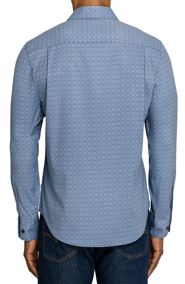 Brooklyn Brigade Marcy Mosaic Long Sleeve Performance Shirt, Alternate, color, Navy/Blue