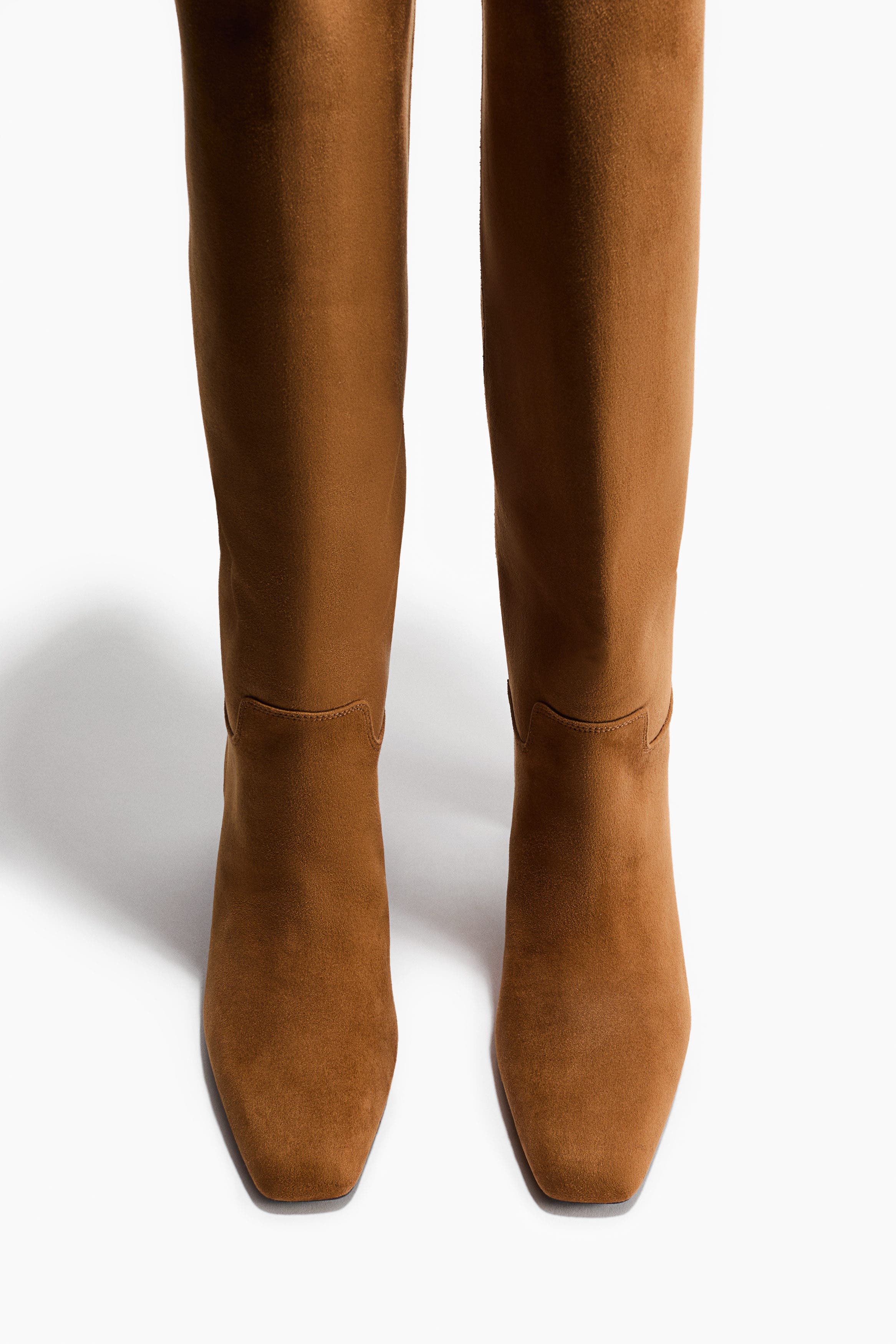H&M Knee-high Boots, Alternate, color, Dark Beige