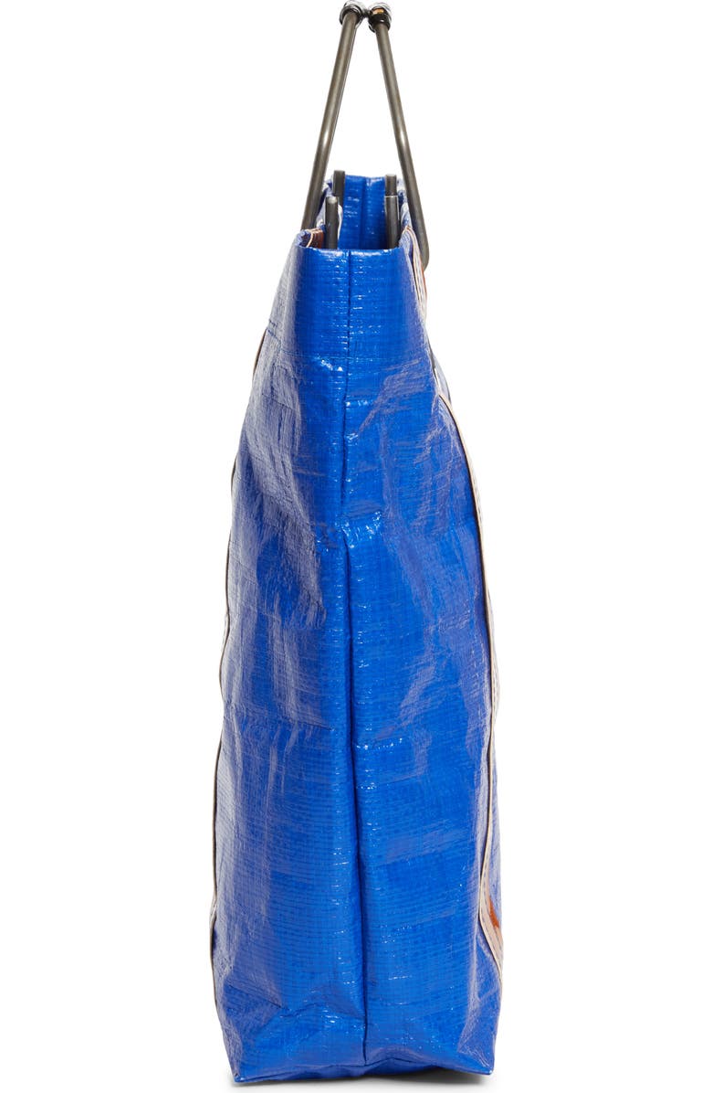 PLAN C Stripe Shopper Tote, Alternate, color, Blue White Blacks