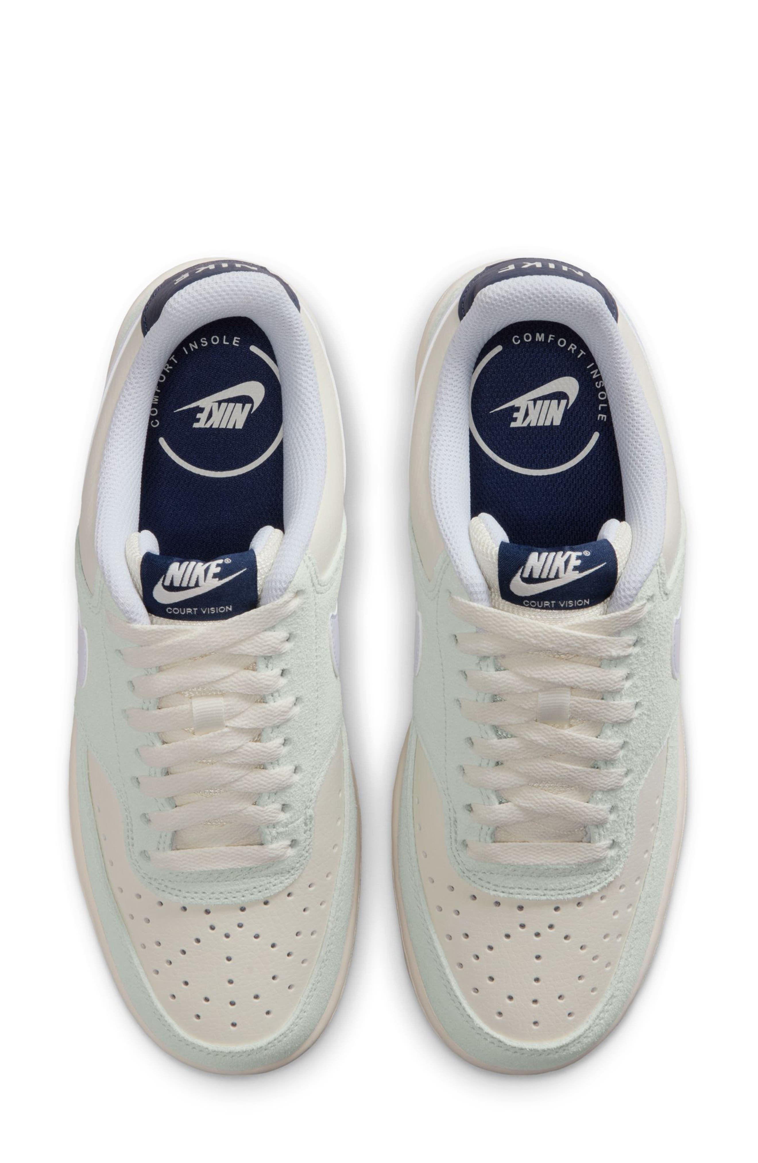 Nike Court Vision Low Sneaker, Alternate, color, Barely Green/ Grey/ Pearl