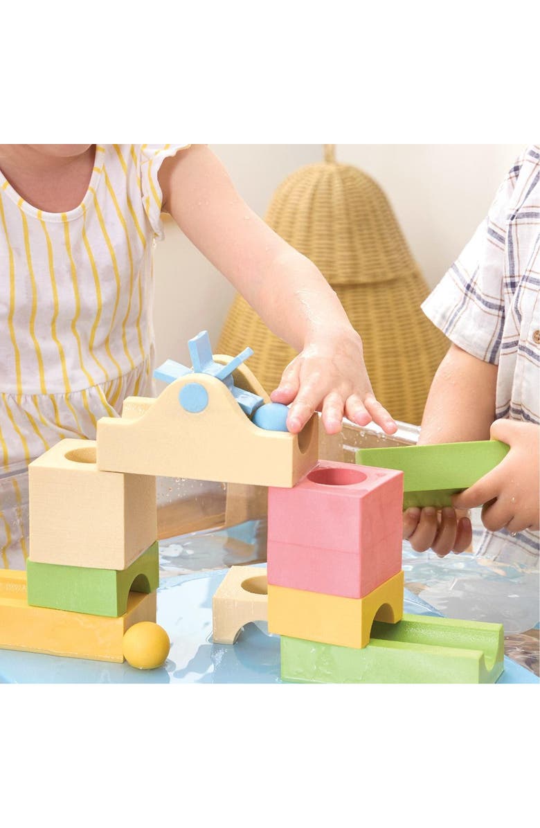 Kaplan Early Learning Company Waterway Block Set - 15 Pieces, Alternate, color, Multicolored