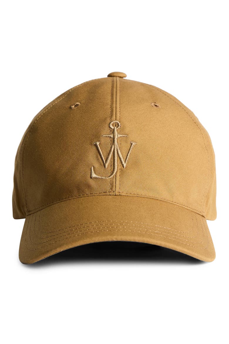 Embroidered Anchor Logo Baseball Cap, Main, color, BEIGE