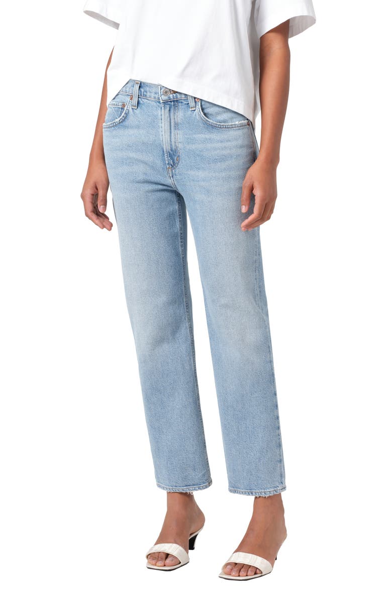 AGOLDE Valen Mid Rise Ankle Straight Leg Jeans, Alternate, color, Formula