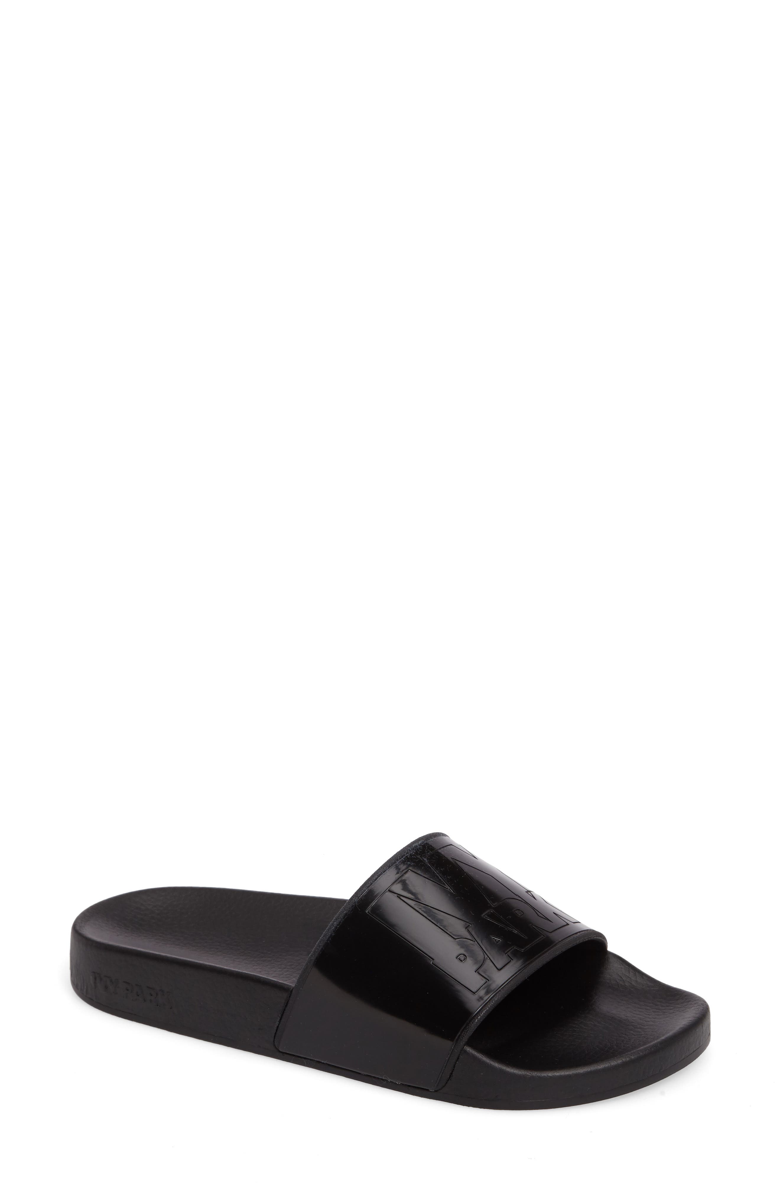 IVY PARK<sup>®</sup> Glossy Logo Slide Sandal, Main, color, 