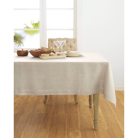 Linen Tablecloth for Dining Table, Holiday and Everyday Table Decor - Athena
