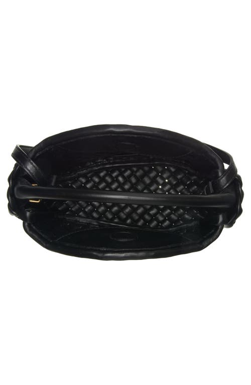 Bottega Veneta Cobble Intrecciato Mini Leather Tote Bag In 黑色