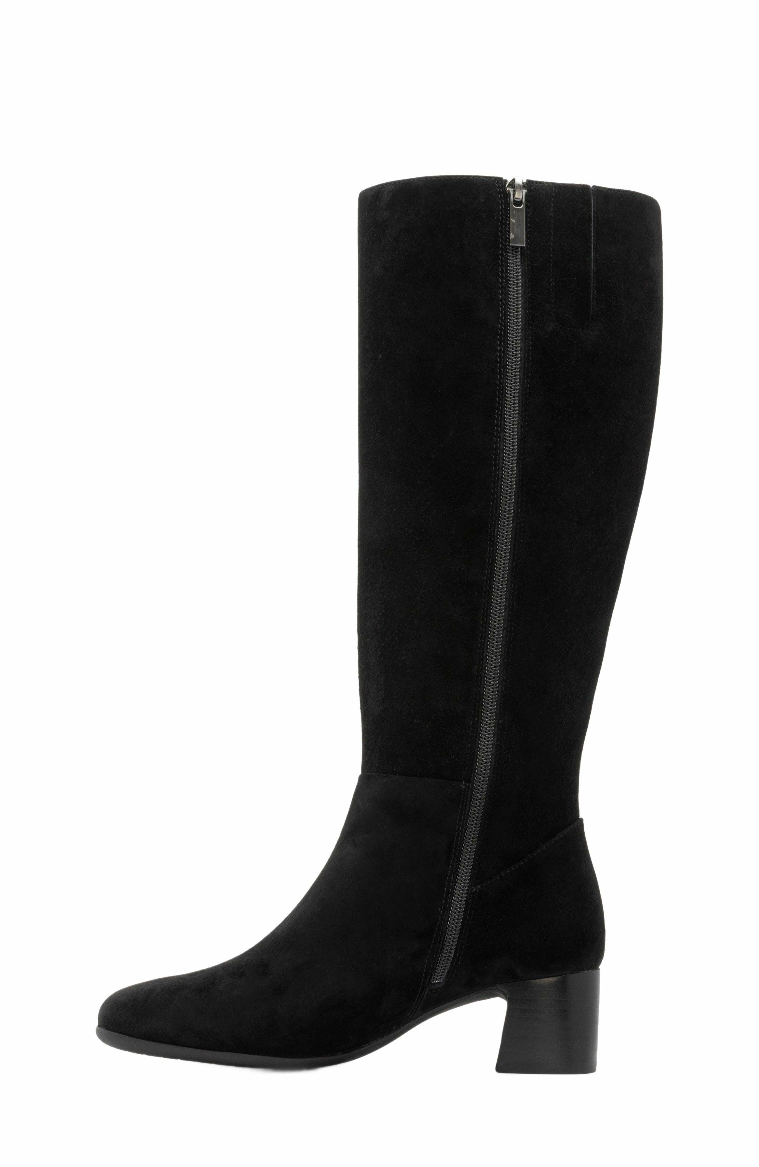 ABEO Avenue Tall Boot, Alternate, color, Black Suede - Regular