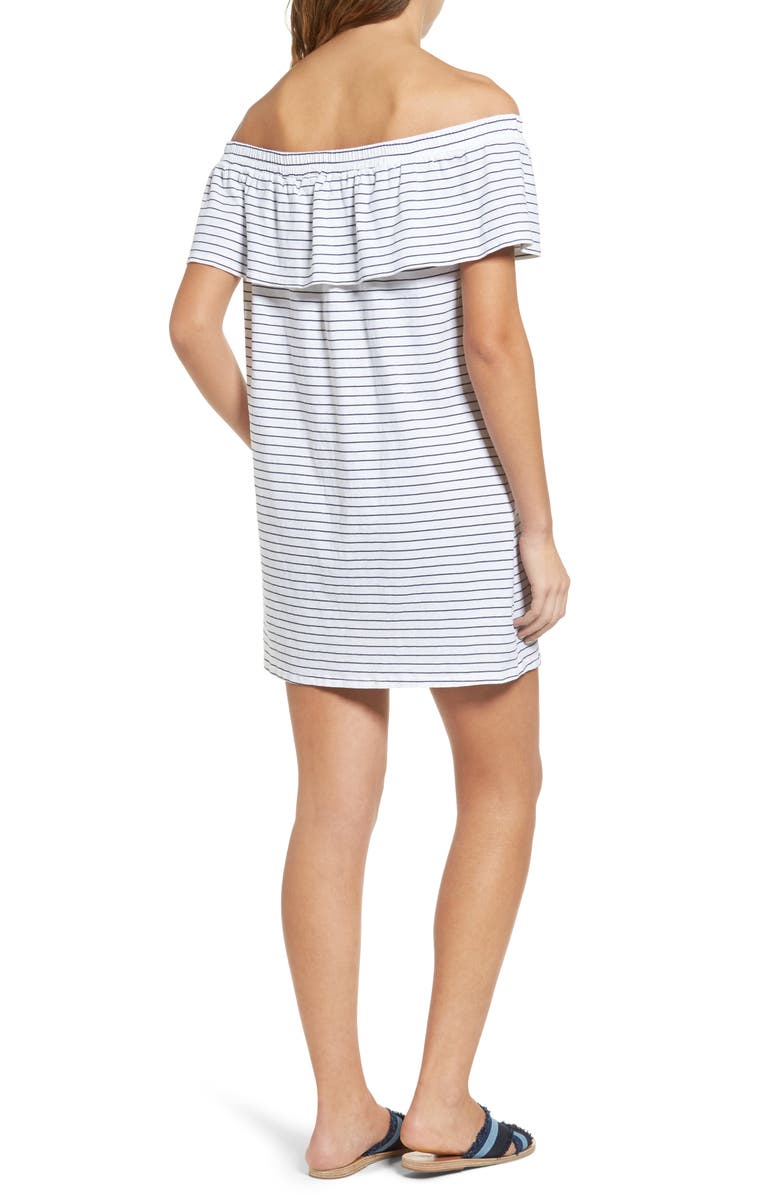 Sundry Ruffle Off the Shoulder Dress, Alternate, color, 