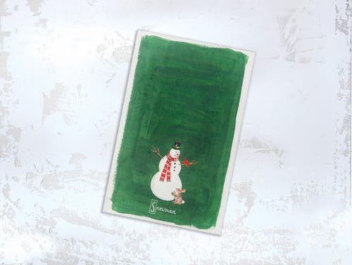 C & F Home C&f Home Snowman Alphabet Printed Kitchen Towel In Green