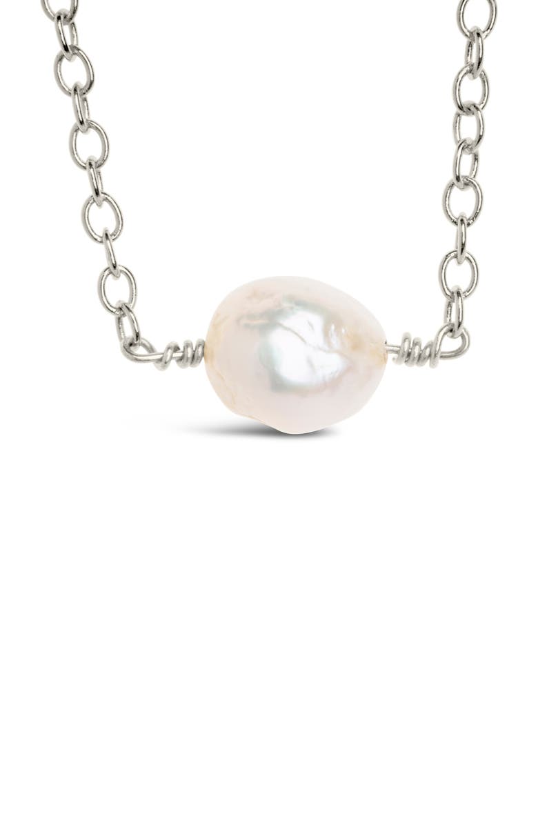 Sterling Forever Freshwater Pearl Pendant Necklace, Alternate, color, 