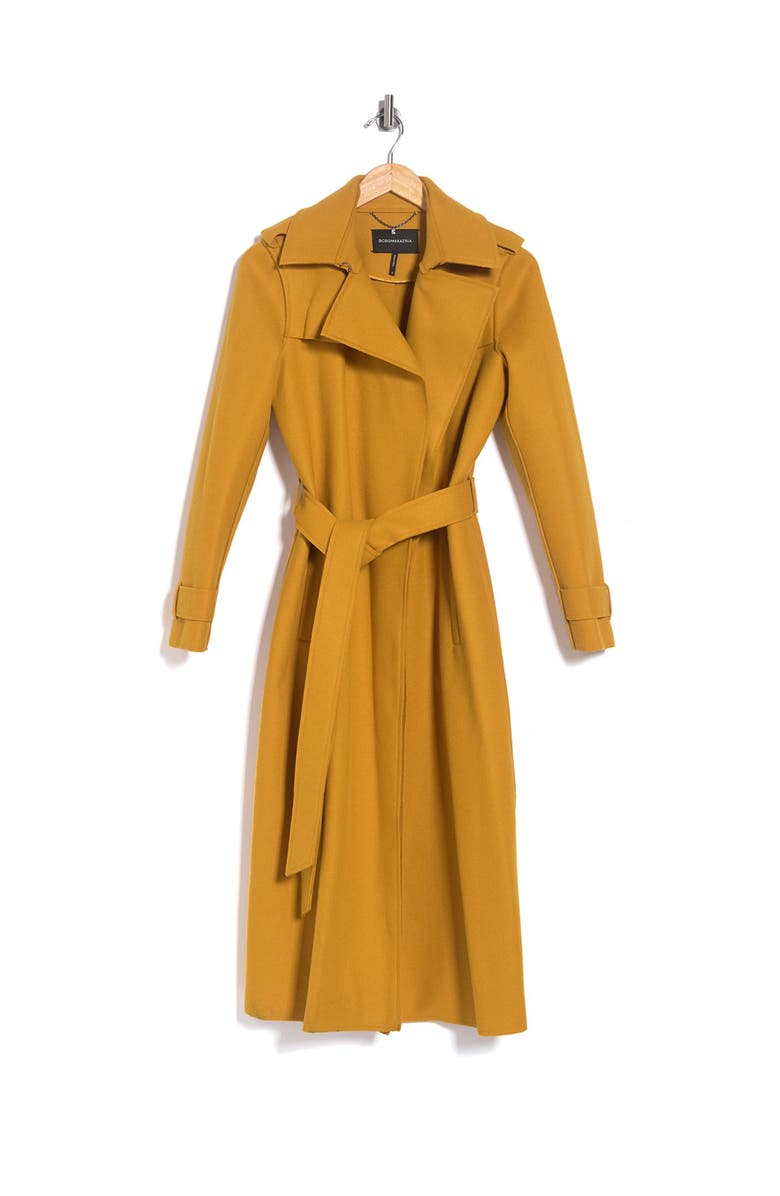 BCBGMAXAZRIA Notch Collar Tie Waist Trench Coat, Alternate, color, 