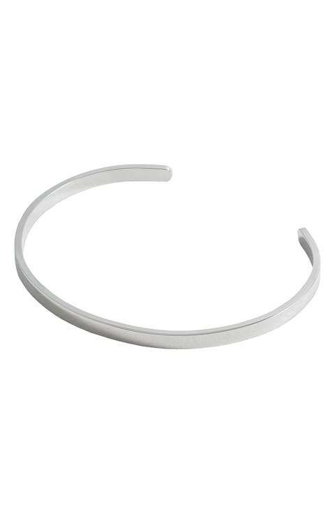 Men's Fine Rhodium Plate Cuff Bracelet