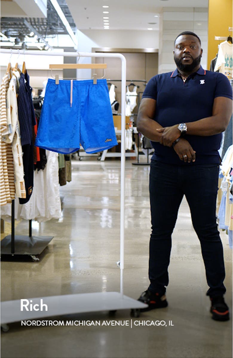 Running Check Nylon Drawstring Shorts, sales video thumbnail