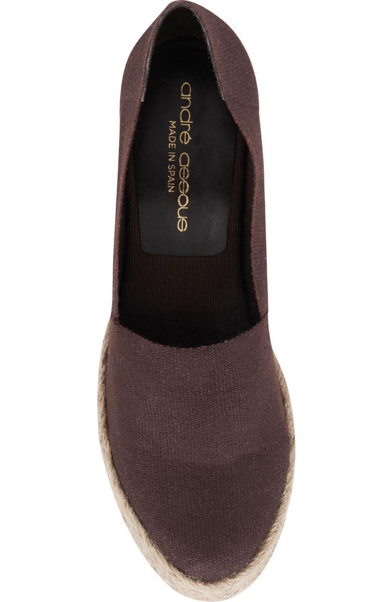 André Assous Patti Espadrille Wedge, Alternate, color, Cocoa Powder