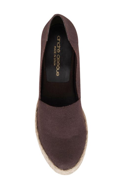 Andre Assous André Assous Patti Espadrille Wedge In Cocoa Powder