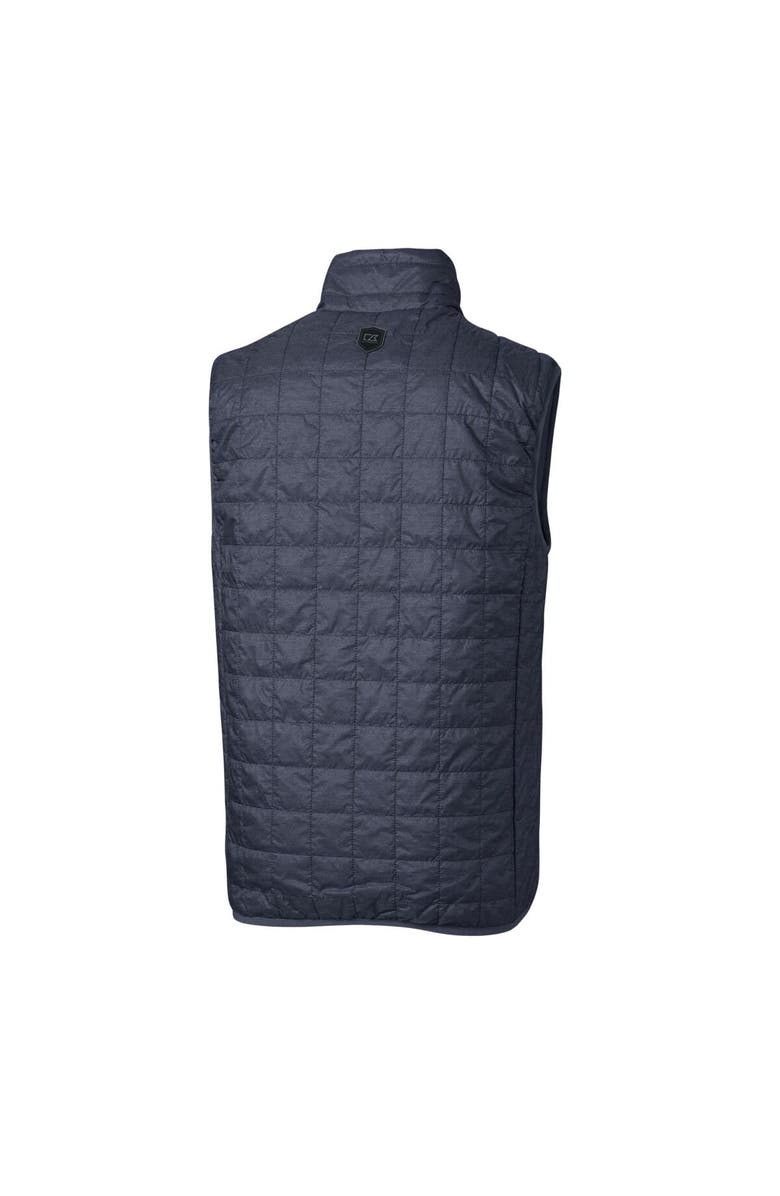 Cutter & Buck Men's Cutter & Buck Heathered Navy Cleveland Guardians Rainier Full-Zip Puffer Vest, Alternate, color, 
