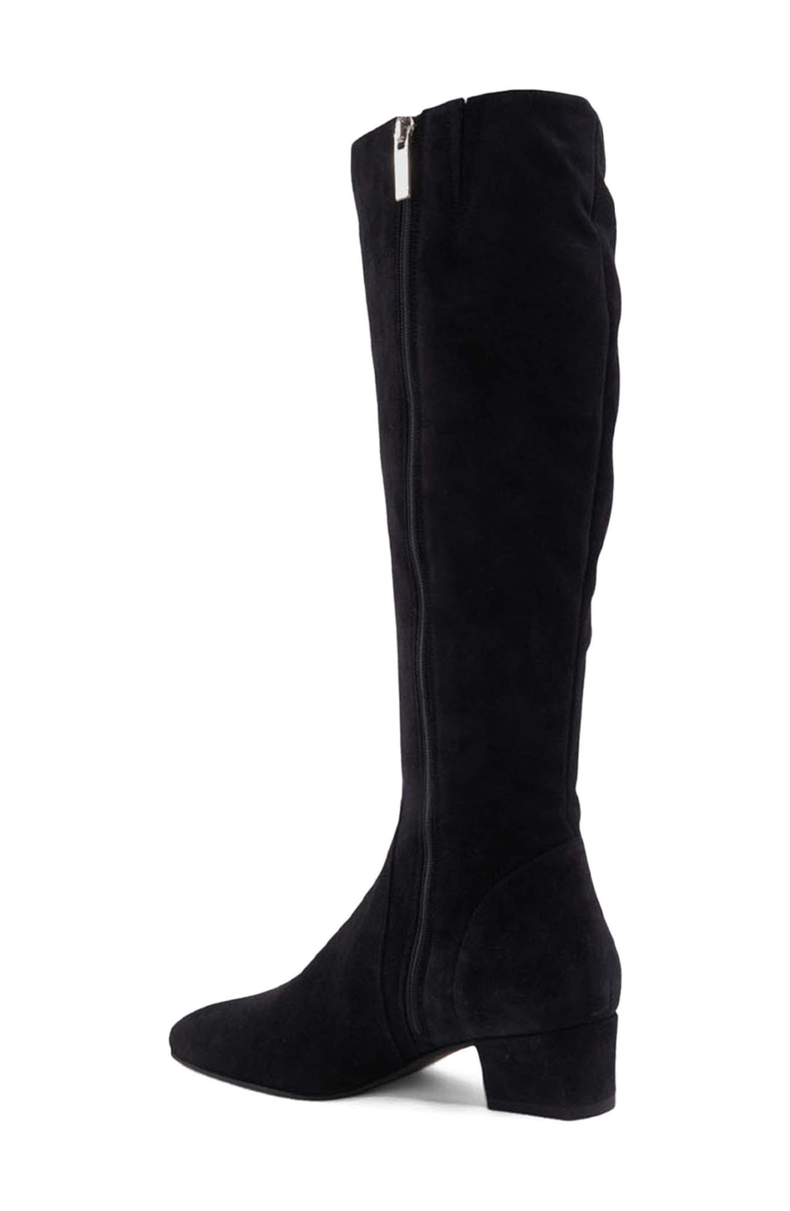 Aquatalia Serafina Weatherproof Knee High Boot, Alternate, color, Black Suede