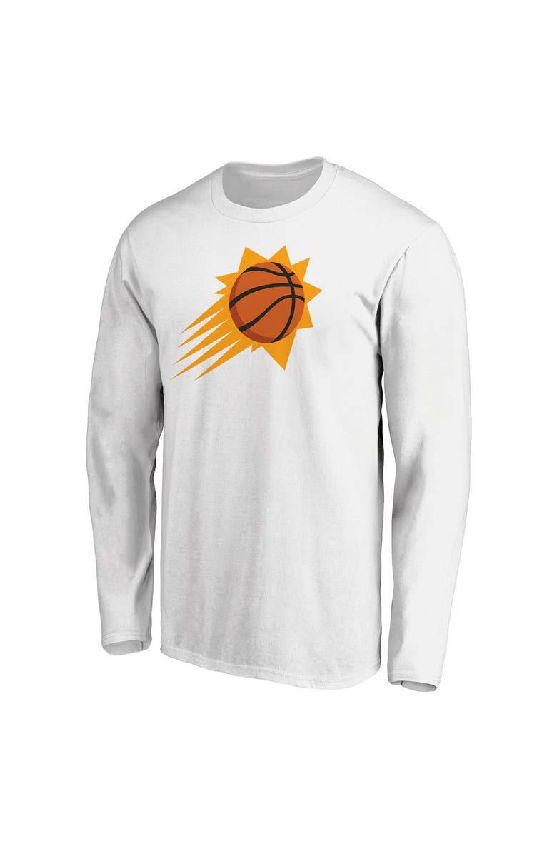 FANATICS Men's Fanatics Branded White Phoenix Suns Team Primary Logo Long Sleeve T-Shirt, Alternate, color, 